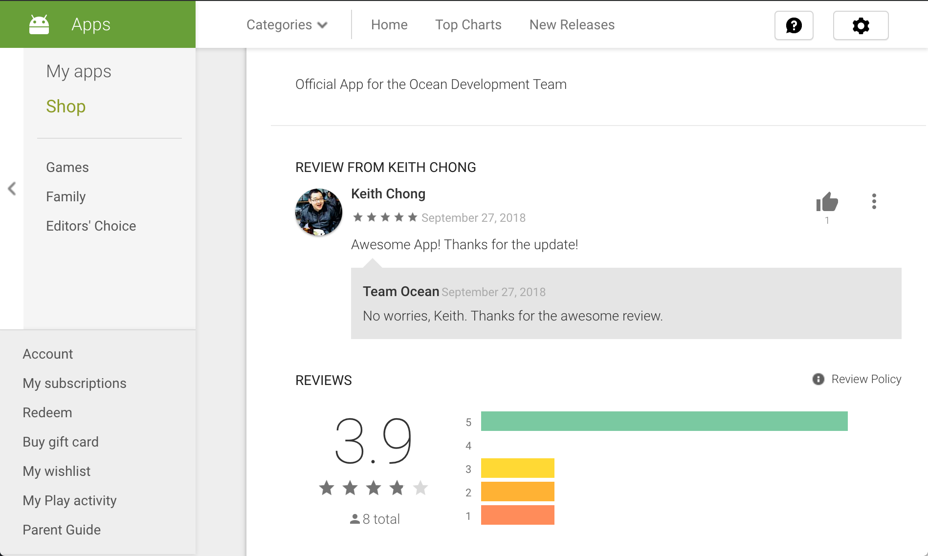 Google Play Reviews primary marketing image — Surveys and Reviews app on the Zendesk Marketplace